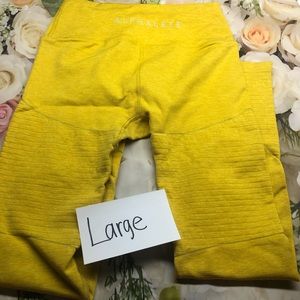 Yellow alphalete leggings
